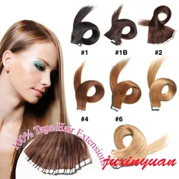 ELIBESS Tape Human Hair 14''-26'' 2.5g/pc 40pcs Straight Double Drawn Brazilian Human Hair Extension Skin Weft With American Glue