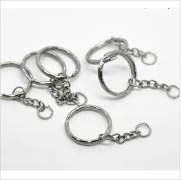 100pcs Hot Sell! Antik Silver Band Chain Key Ring DIY Tillbehör Material Tillbehör 25mm