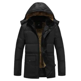 Großhandels-2017 Winter-Herren-weiße Entendaunenjacke 4XL 5XL plus Größen-warmer Fleece-Mantel-ultraleichte Feder-Daunenjacke mit Kapuze Parka