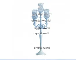 حار!! Wedding Crystal Candelabra للبيع، ديكور طويل القامة الزفاف الشمعدانات المركزية