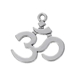 Free shipping New Fashion Easy to diy well selling 20pcs om yoga religious charms jewelry making fit for necklace or bracelet