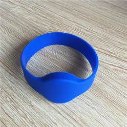 Waterpoof Writable Rewrite Rewritable Blue Color Vuxen Storlek 125kHz Duplicator Copier T5577 Silicone RFID Wristband 20PCS