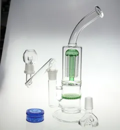 Bong Glass 8 Arm Bong Drop Down Water Pipe 18,8 mm Glass Joint Oil Rig Bad Bubber Rökning Pipe Tobaksrör Två FUNTION