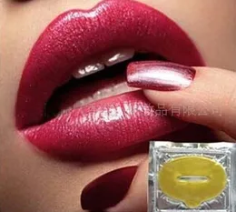 10.000pcs Crystal Collagen Nano Gold Lip Mask Downplay Corneous Idratante Maschera per le labbra Anti-Aging Anti-Rughe Labbra Cuscinetti per la cura Adesivo per labbra