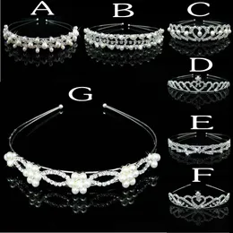 8 Styles Cheap Bridal Tiara Crystals And Pearls Beaded Bridal Head Accessories 2016 Formal Event Hair Wear Free Shipping Rhinestones