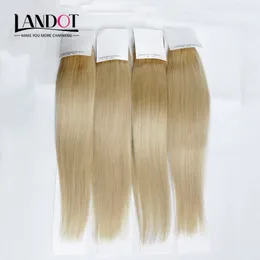 Lixívia Loira Indiano Virgem Do Cabelo Em Linha Reta Cor # 613 Grau 8A Cabelo Humano Weave Bundles Remy Extensões de Cabelo 3/4 Pcs Lote de 12-30 Polegadas Dupla Trama