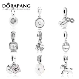 Dorapang 100% 925 Sterling Silver Classic Brand Love Pendant Charm Pony Bead Collocation Bracelet DIY Bracelet Factory grossist