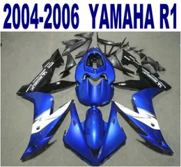 100% formowanie wtryskowe Najwyższej jakości wróżki Zestaw do Yamaha 2004 2005 2006 YZF R1 Blue White Black Fairing Kit 04-06 YZF-R1 RY10