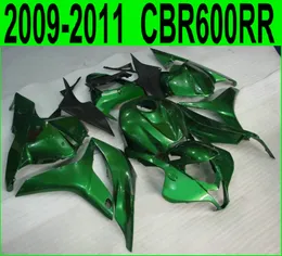 射出成形カスタマイズフェアリングキットホンダCBR600RR Fairings 2009 2011 Black Green Motobike CBR 600 RR 09 10 11 YR14