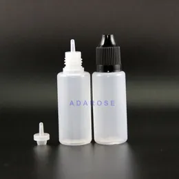 100 Pcs 15ML Plastic Dropper Bottles With Child Proof safe Caps & Tips Vapor Squeezable bottle long nipple