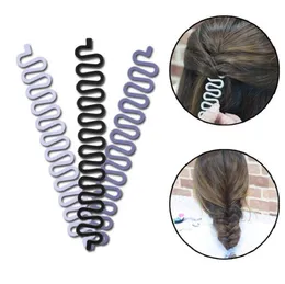 Flechten Haarband Twist einfach kreativ für Frauen Haarschmuck Kopfbedeckung Halter bun Knall DIY