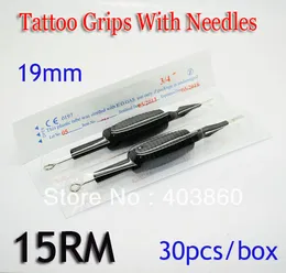 바늘과 도매 일회용 실리카 젤 문신 그립 15rm 19mm 문신 기계 총 공급을위한 19mm 문신 그립 튜브