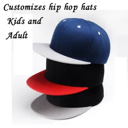 カスタマイズされた野球帽のロゴヒップホップハット大人と子供のスナップバックステッチブランドラベル