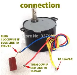 2 STÜCKE 50KTYZ 220 V AC 6 Watt 2,5 RPM / 5 RPM / 10 RPM / 15 RPM / 30 RPM / 180 RPM Permanentmagnet Synchron Getriebemotor