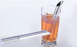 Free shipping! Stainless Steel Filter Tea Sticks Teaspoon Colander Tea Strainers Oblique Tea Stick Tube Tea Infuser Steeper