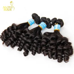 3pcs Lot Unprocessed Raw Virgin Peruvian Aunty Funmi Human Hair Weave Bouncy Spiral Romance Loose Curls Remy Hair Extensions Double Wefts