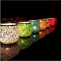 Wedding Party Mosaic Candle Holder Favors Colorful Christmas Candle Holder Romantic Ornaments Brand New Birthday / Wedding Gifts