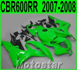 Personalize kit de carenagem para motocicleta para HONDA Injecção CBR600RR 2007 2008 carenagem CBR 600RR F5 07 08 set verde preto KQ97