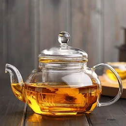 NEU 1PC Praktische resistente Flasche Tasse Glas Teekanne mit Infuser Tee Blatt Kräuterkaffee 400 ml kostenloser Versand