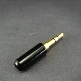 100 sztuk 3.5mm Męski Wtyczka 3 Biegun Repair Repair Audio Słuchawki TRS Connector Black + Silver