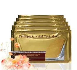 DHL Gratis 120pcs / Lot Guldfilm Deep Water Collagen Crystal Neck Mask Patch Fukt Neck Mask Anti-Wrinkle Hot Sale