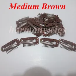 Hårförlängningsklämmor 3.8cm med 10TEETH Hårförlängningar Verktyg för hårprodukter Parykar Weft 6Colors 100PCS / Lot