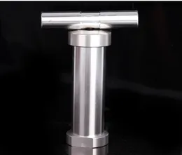 Zinklegering Handrökpressande anordning av bärbar halvautomatisk cylindrisk metalllåda för att trycka cigaretttobaksslipare