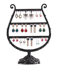 Vintage Black Copper Earrings Holder Stud Earrings Drop Earrings Display Rack Jewelry Display Stand Shelf AF216N