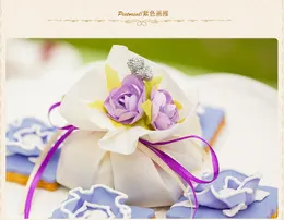 1000pcsヨーロッパの妖精の美しさと楽しいバッグクリエイティブ糸バッグウェディングキャンディボックスウェディングウェディングキャンディボックスの創造性と楽しい結婚式