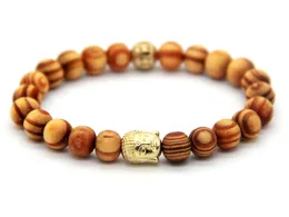 Hurtowe nowe produkty dla mężczyzn i kobiet prezent, New Arrival 8mm Natural Beaded Wood Buddha Bransoletki