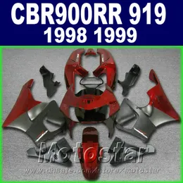 Eftermarknadskit för Honda CBR900RR 1998 1999 Matte Black Red Motorcycle Fairings Set CBR 900 RR CBR919 98 99 QD92