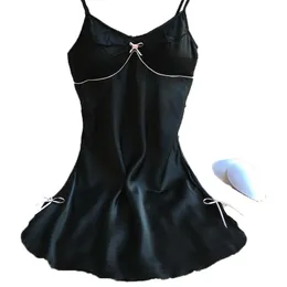 Ny design Sexig Lace Kvinnor Sleepwear Mini Night-Dress Satin Silk Soft Nighthtwns For Woman Lady Presenter
