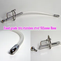Wholesale-NEW SOUNDING: Male Urethral Stretching Catheter Chastity Tube 100% real Stainless Steel 613
