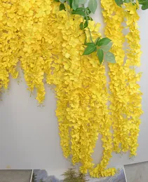 造花長い藤の花の谷の絹の花の結婚式の花のための造られた装飾園の家の飾り