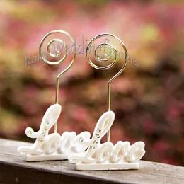 20pcs White Love Place card Holder Wedding Favors Table Decoration gifts Wedding Gifts Party Favors