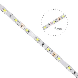 5V 12V 2835 LED -strip smal bredd 5mm LED -band Flexibel belysning 5m/rull 300LED 3000K 4000K 6000K