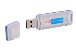 USB Disk mini Audio Voice Recorder K1 USB Flash Drive Diktafon Pennstöd upp till 32 GB svart vit i detaljhandelspaket dropshipping