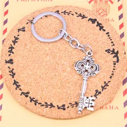 Nyckelring vintage skelett nyckelhängen diy1 män smycken bil nyckelkedja ringhållare souvenir för gåva