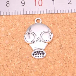 50 sztuk Antique Posrebrzane Maska Gas Maska Charms Wisiorki Dla Europejskiej Bransoletka Biżuteria Dokonywanie DIY Handmade 28 * 19mm