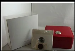 Groothandel luxe horlogedoos nieuwe vierkante rode doos voor horloges boekje en papers in het Engels