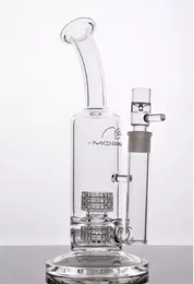 2つの鳥かごのPerc Recycler Bentの首を持つHookahs Mobius Bong厚い水道管