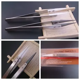 Isolering keramisk pincett inpackning spolar uppvärmning tråd wick verktyg antistatisk rostfritt stål Nipper för DIY Clapton Ni200 Titanium
