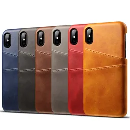 DHL Free For iphoneX iphone8 8Plus Cardslot Cases Luxury Leather Shockproof heavy duty Credit Cardslot Back cover for 7Plus 6SPlus cases