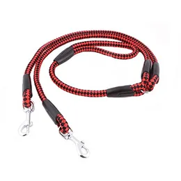 Double Dog Leashes No-Tangle Dual Leash Coupler for Two Small Medium Large Dogs With Dog ID Tag and Collar Charm