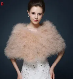 6 Rodzaj Dostępne Winter Wedding Cloak Bridal Faux Fur Okładki Ciepłe Szale Odzieży Koreański Styl Kobiet Kurtka Prom wieczorowa PDJ390