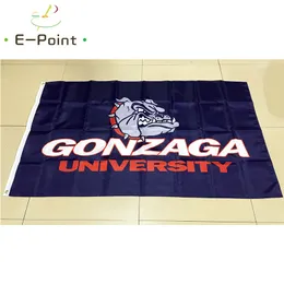 NCAA Gonzaga Bulldogs Team Polyester Flag 3ft * 5ft (150cm * 90cm) Flagga banner dekoration flygande hem trädgård utomhus gåvor