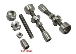 14 мм 18 мм регулируемый титановый гвоздь , GR2 titanium nail 2 в 1 титановый гвоздь Titanium Domeless Nail Wax Oil новый для пара