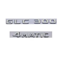 Para Mercedes Benz GLC300 4MATIC Cromado Letras Número Tronco Emblema Distintivo Emblemas