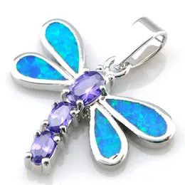 Mode Dragonfly Pendant; Söt mexikansk eld opal smycken de senaste designen kvinnor halsband