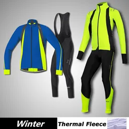 Wholesale-New GORES winter thermal fleece cycling jersey abbigliamento ciclismo 2015 invernale ropa ciclismo invierno fluo blue yellow